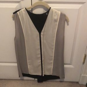 Sleeveless 100% silk Ellie Tahari blouse